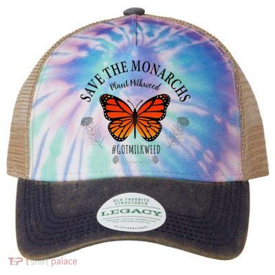 Monarch Whisperer Plant Milkweed Butterfly Save The Monarchs Legacy Tie Dye Trucker Hat