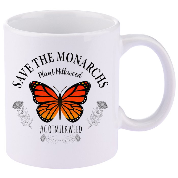 Monarch Whisperer Plant Milkweed Butterfly Save The Monarchs 11oz C Handle Ceramic Mug