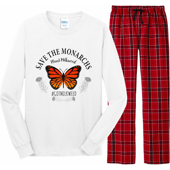 Monarch Whisperer Plant Milkweed Butterfly Save The Monarchs Long Sleeve Pajama Set