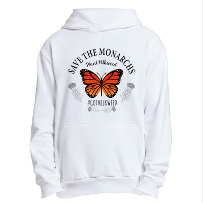 Monarch Whisperer Plant Milkweed Butterfly Save The Monarchs Urban Pullover Hoodie