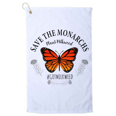 Monarch Whisperer Plant Milkweed Butterfly Save The Monarchs Golf Towel