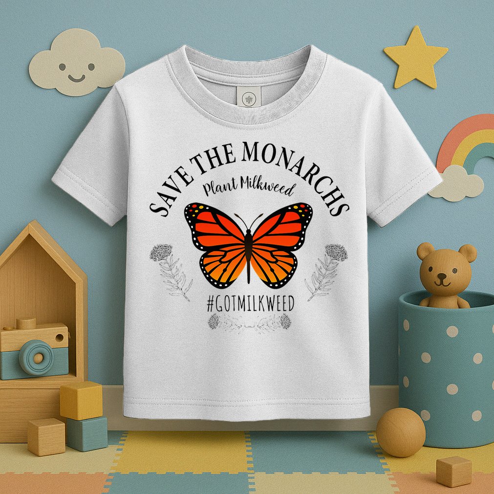 Monarch Whisperer Plant Milkweed Butterfly Save The Monarchs Toddler T-Shirt