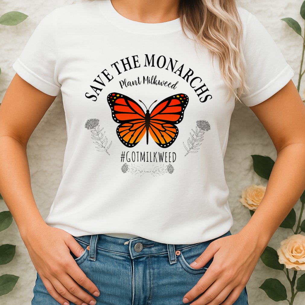 Monarch Whisperer Plant Milkweed Butterfly Save The Monarchs Womens T-Shirt