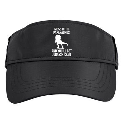 Mess With Papasaurus And Youll Get Jurasskicked Funny Dad Gift Adult Drive Performance Visor