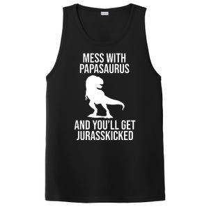 Mess With Papasaurus And Youll Get Jurasskicked Funny Dad Gift PosiCharge Competitor Tank