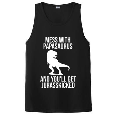 Mess With Papasaurus And Youll Get Jurasskicked Funny Dad Gift PosiCharge Competitor Tank