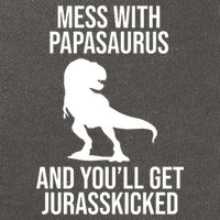 Mess With Papasaurus And Youll Get Jurasskicked Funny Dad Gift Cotton Canvas Backpack