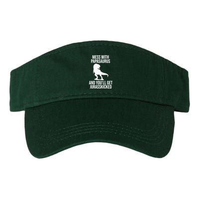 Mess With Papasaurus And Youll Get Jurasskicked Funny Dad Gift Visor