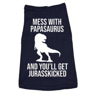 Mess With Papasaurus And Youll Get Jurasskicked Funny Dad Gift Doggie Tank