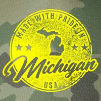Made With Pride In Michigan USA Retro Legacy Tie Dye Trucker Hat