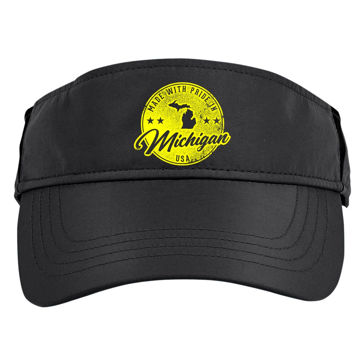 Made With Pride In Michigan USA Retro Adult Drive Performance Visor