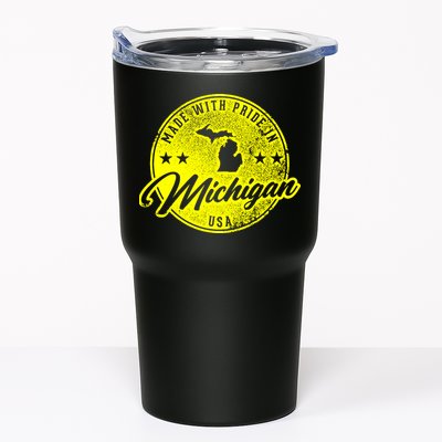 Made With Pride In Michigan USA Retro Tumbler