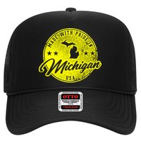 Made With Pride In Michigan USA Retro Trucker Hat