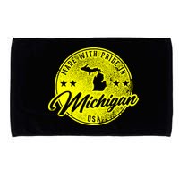 Made With Pride In Michigan USA Retro Microfiber Hand Towel
