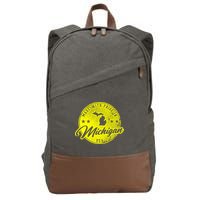Made With Pride In Michigan USA Retro Cotton Canvas Backpack