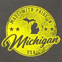 Made With Pride In Michigan USA Retro Cotton Canvas Backpack