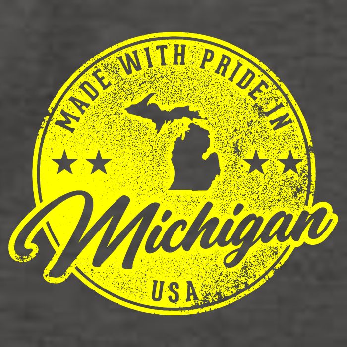 Made With Pride In Michigan USA Retro Vector Backpack
