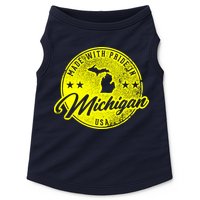 Made With Pride In Michigan USA Retro Doggie Tank