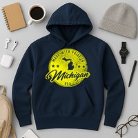 Made With Pride In Michigan USA Retro Hoodie
