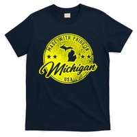 Made With Pride In Michigan USA Retro T-Shirt