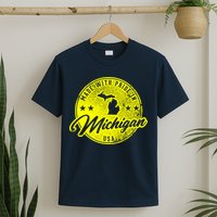Made With Pride In Michigan USA Retro T-Shirt