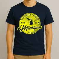 Made With Pride In Michigan USA Retro T-Shirt