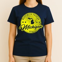 Made With Pride In Michigan USA Retro T-Shirt