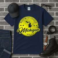Made With Pride In Michigan USA Retro Tall T-Shirt