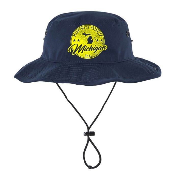 Made With Pride In Michigan USA Retro Bucket Hat