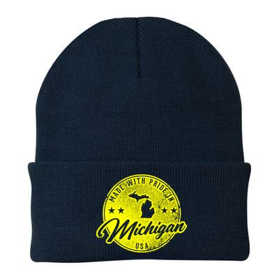 Made With Pride In Michigan USA Retro Beanie