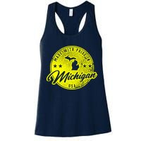 Made With Pride In Michigan USA Retro Womens Tank Top