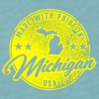 Made With Pride In Michigan USA Retro Sueded Cloud Jersey T-Shirt