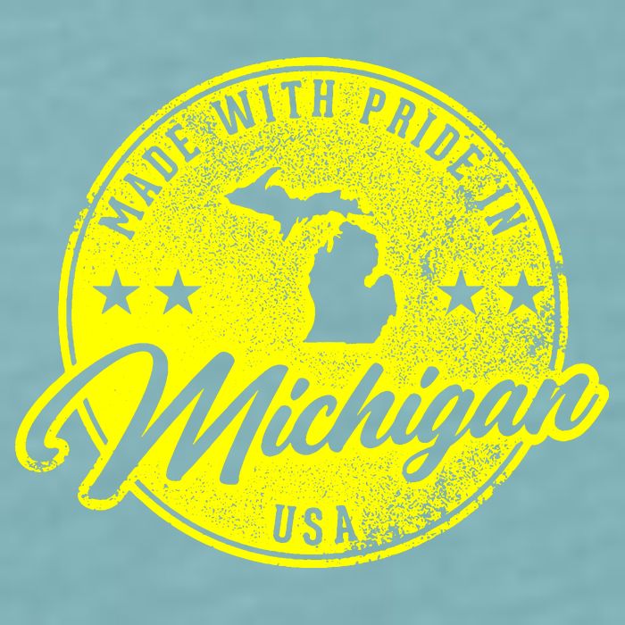 Made With Pride In Michigan USA Retro Sueded Cloud Jersey T-Shirt