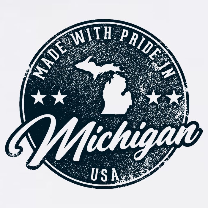 Made With Pride In Michigan USA Retro Garment-Dyed Sweatshirt
