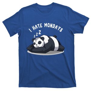 Monday Weekend Panda Bear Animal Week Day Sleeping Gift T-Shirt