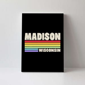 Madison Wisconsin Pride Rainbow Flag G.A.Y Pride Merch Queer Canvas