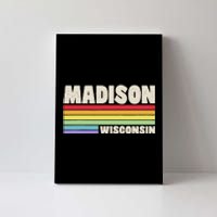 Madison Wisconsin Pride Rainbow Flag G.A.Y Pride Merch Queer Canvas