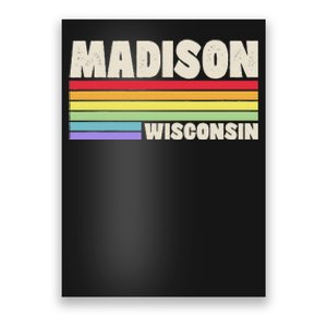 Madison Wisconsin Pride Rainbow Flag G.A.Y Pride Merch Queer Poster