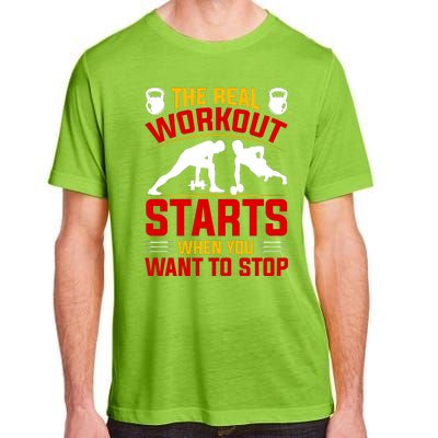 Motivational Workout Quote Inspirational Fitness Slogan Adult ChromaSoft Performance T-Shirt