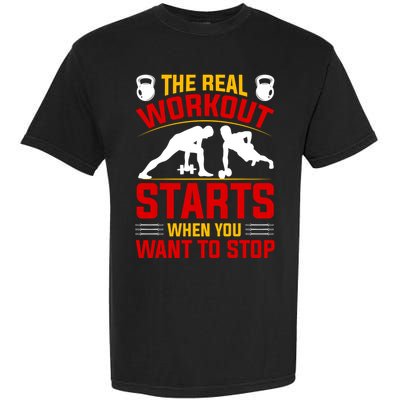 Motivational Workout Quote Inspirational Fitness Slogan Garment-Dyed Heavyweight T-Shirt
