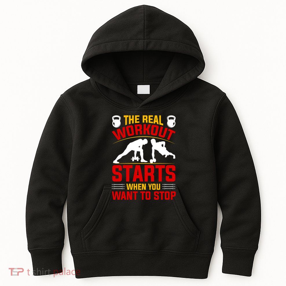 Motivational Workout Quote Inspirational Fitness Slogan Kids Hoodie
