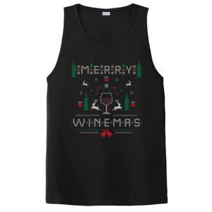 Merry Winemas Red Wine Ugly Christmas Sweater For Wine Lover Gift PosiCharge Competitor Tank