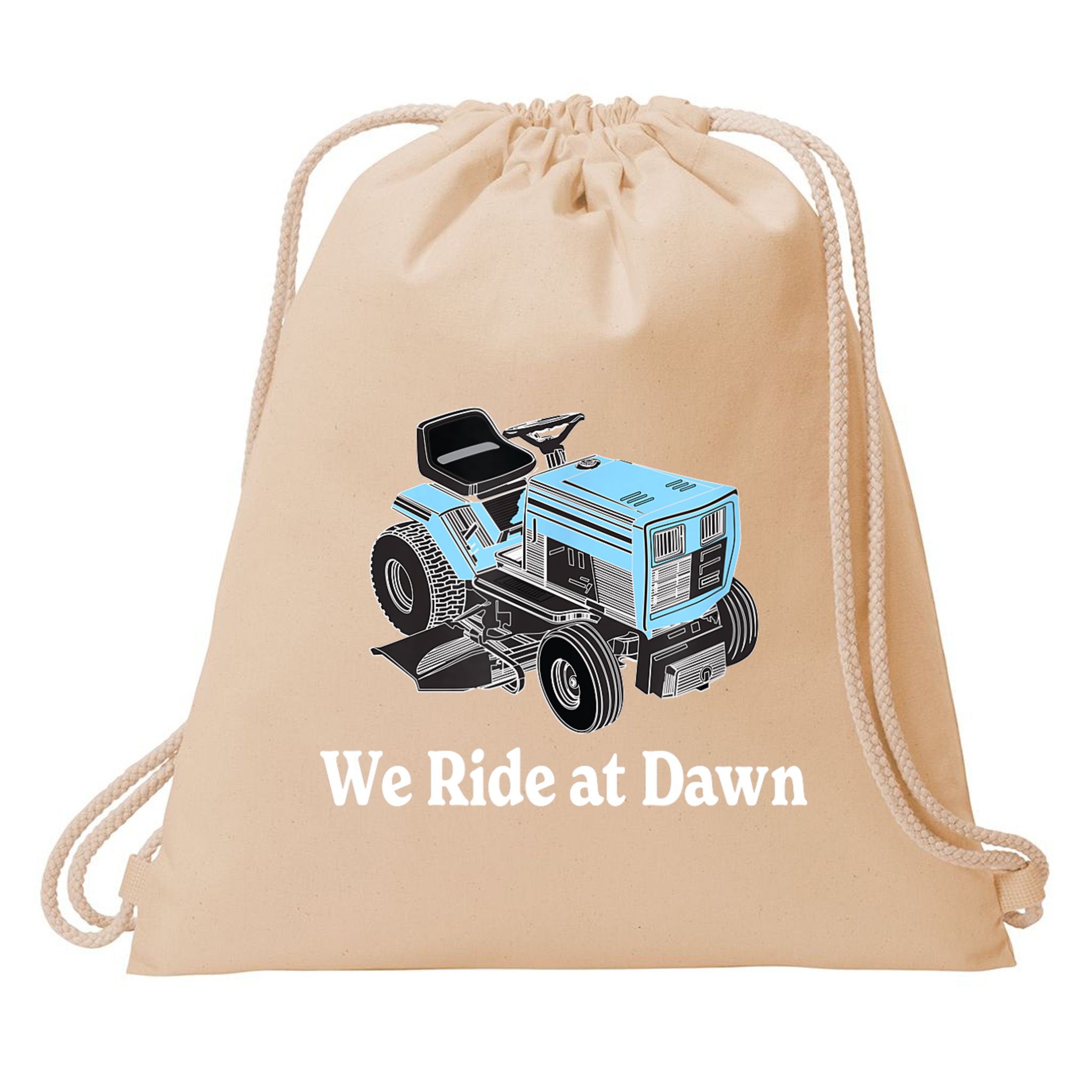 Mens We Ride At Dawn | Father's Day | Dad Gift | Grandfather Drawstring Bag