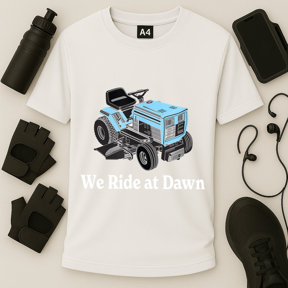Mens We Ride At Dawn | Father's Day | Dad Gift | Grandfather Cooling Performance Crew T-Shirt
