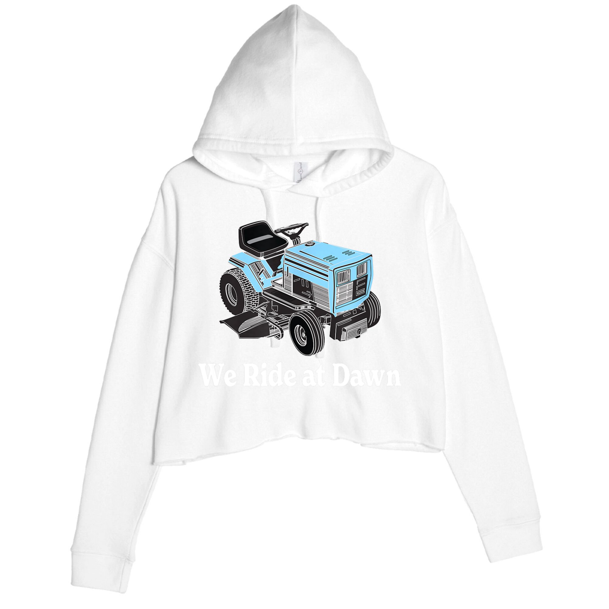 Mens We Ride At Dawn | Father's Day | Dad Gift | Grandfather Crop Fleece Hoodie