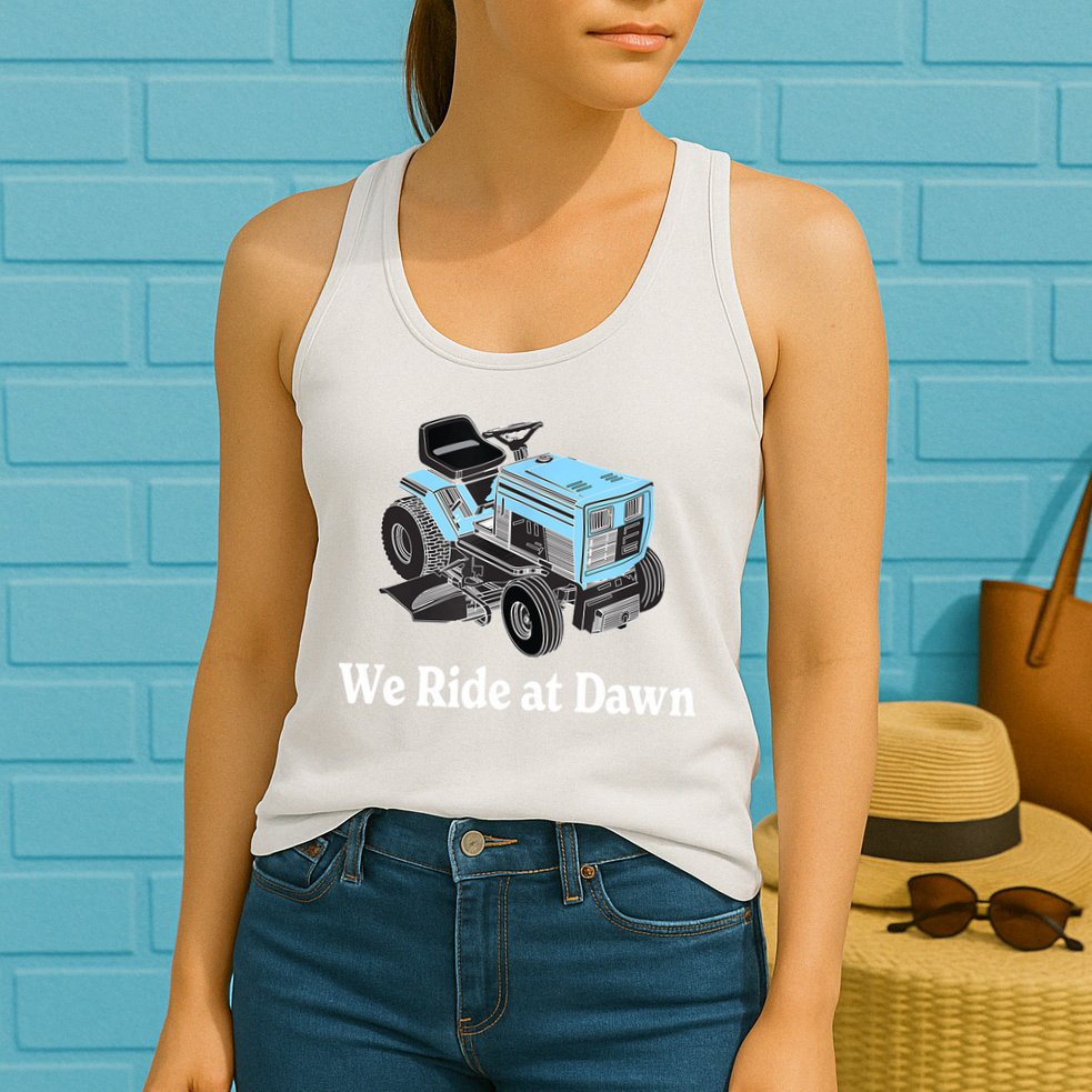 Mens We Ride At Dawn | Father's Day | Dad Gift | Grandfather Womens Tank Top