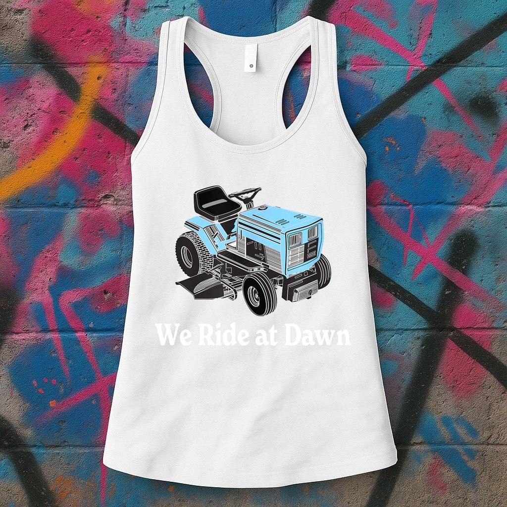 Mens We Ride At Dawn | Father's Day | Dad Gift | Grandfather Womens Tank Top