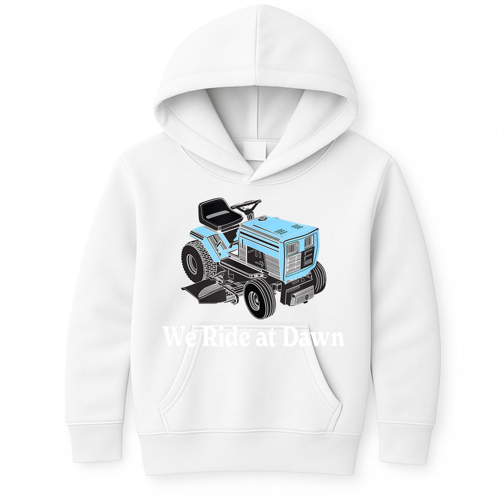 Mens We Ride At Dawn | Father's Day | Dad Gift | Grandfather Kids Hoodie