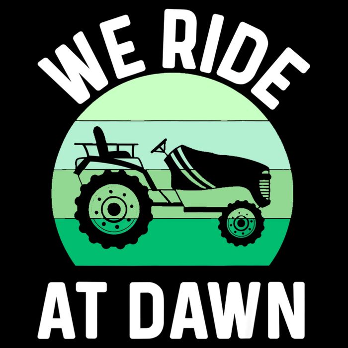 Mens We Ride At Dawn Lawnmower Shirt Lawn Mowing Dad Yard Work Toddler Long Sleeve Shirt