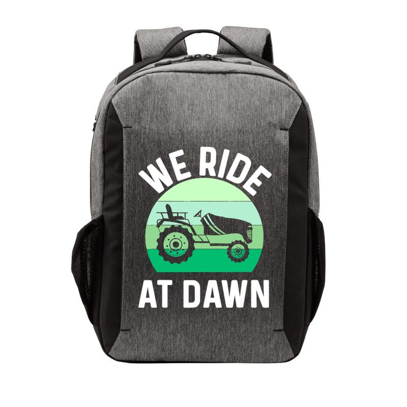Mens We Ride At Dawn Lawnmower Shirt Lawn Mowing Dad Yard Work Vector Backpack